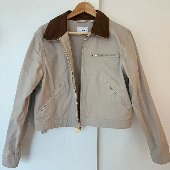 TNA Barkley Lightweight Jacket in Marcona Beige - Picture 2 of 7